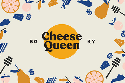 Honorable Mention: Cheese Queen branding design flat graphic design illustration illustrator logo minimal typography vector