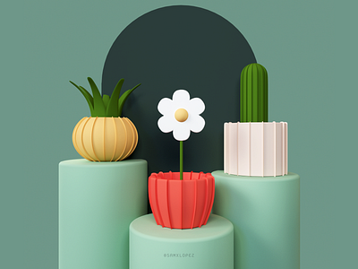 Paper Plants 3d cinema4d octane paper plants