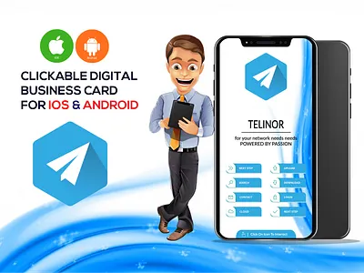 Digital Business Card or Vcard clickable clickable business card digital business card digital design netvcard vcard