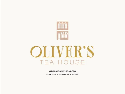 Honorable Mention: Oliver's Tea House branding design flat illustrator logo minimal vector