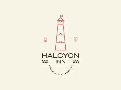 Halcyon inn branding branding design graphic design hotel logo illustration illustrator inn hotel logo logo design logo designer logo inspiration logo inspirations logo inspire logo mark logodesign logos logotype minimal retro logo vintage logo