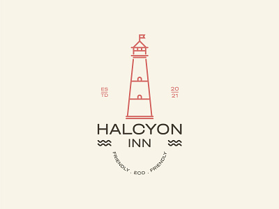 Halcyon inn branding branding design graphic design hotel logo illustration illustrator inn hotel logo logo design logo designer logo inspiration logo inspirations logo inspire logo mark logodesign logos logotype minimal retro logo vintage logo