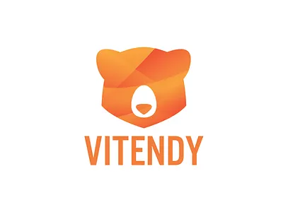 Abstact Bear Logo for Vitendy bear logo gradient logo logo logo design silhouette