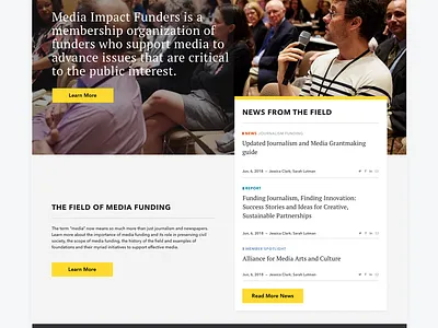 Media Impact Funders Website website wed design