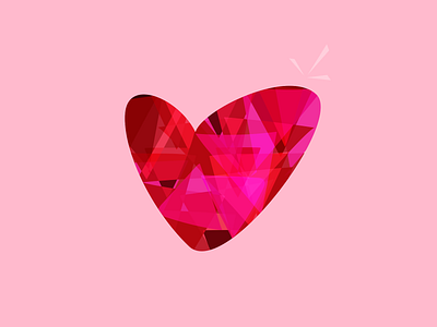 My Heart digital heart illustration modern prism valentine vector