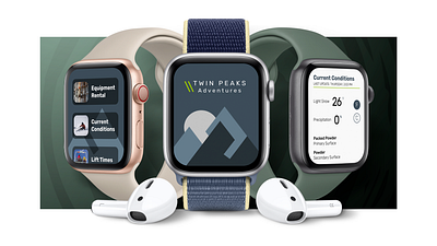 UI Challenge #4 - Wearable Tech for an Adventure Park app design apple watch design brand design branding concept landing page ui