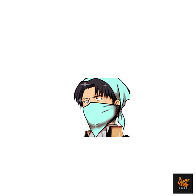 Levi Ackerman Emote anime attack on titan emote emotes graphic illustration levi ackerman manga streamer twitch