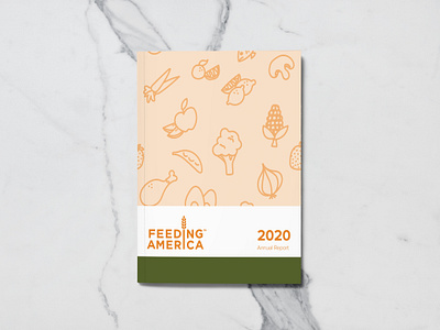 Feeding America Mock Annual Report Cover annual report design design illustration indesign