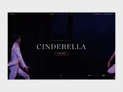 QLD Ballet Microsite - Cinderella fullscreen interaction interface microsite ui ux video web design website