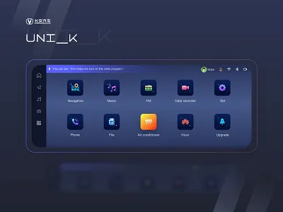 Car UI- Four Color Hurricane app art branding car colorful design logo minimal shadow ui ux