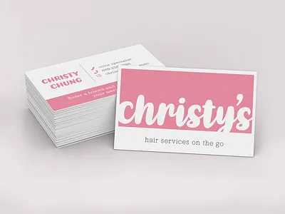 Hair Colorist Business Cards branding business card business card design design minimal pink typography