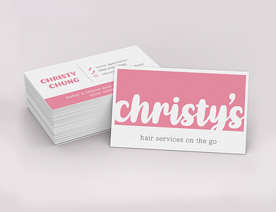 Hair Colorist Business Cards branding business card business card design design minimal pink typography