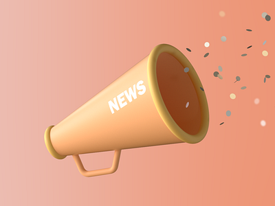 ProtoPie News 3dassets 3dmegaphone megaphone notification speaker speakerdesign