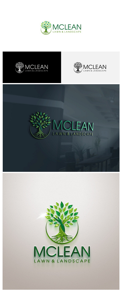 McLean Lawn and Landscape concept design lawn lawn care logo
