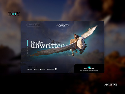 003. Landing - Hogwarts Legacy Pre-order dailyui dailyui 003 design landing minimal preorder ui ux web webdesign