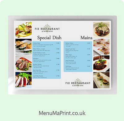 Encapsulated Menu Design and Printing services in UK a3 menu printing cheap printing services encapsulated print services menu design menu design uk