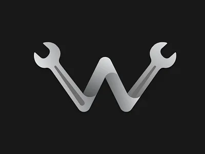 Wrench + W concept branding icon identity design illustration logo symbol symbol icon w icon w letter w letter logo w logo w symbol wrench wrench icon wrench logo