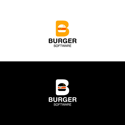 Burger software logo animation app branding creative design icon illustration logo minimal web