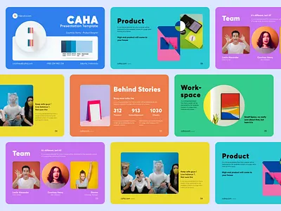 Presentation - Agency bright card clean colorful concept creative editorial keynote layout powerpoint presentation product slide studio team template