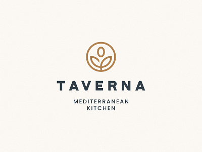 Taverna Logo Design brand brand identity branding design food icon kitchen logo logo design logodesign mediterranean minimal olive restaurant symbol