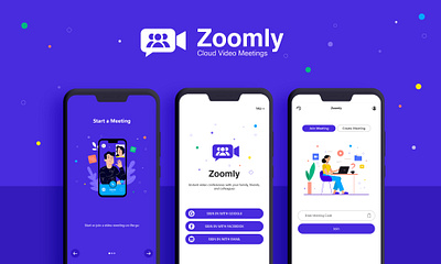 Zoomly App app art branding creative design logo typography ui ux vector web