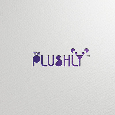 The Plushly - unique stuffed toy brand cleverlogo logo teddy bear toy toys wordmark