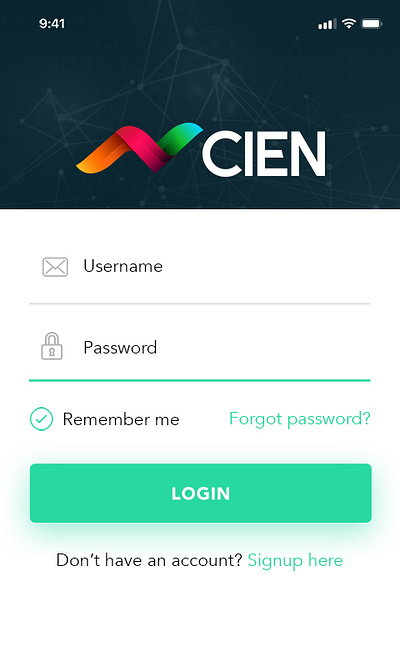 CIEN app design flat graphic design icon illustrator logo ui ux vector