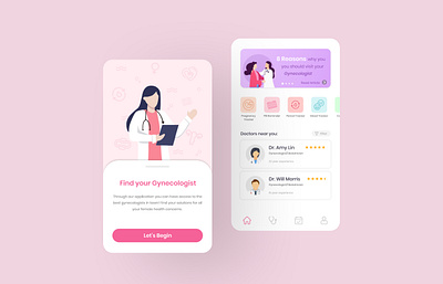 Gynecologist Consultation App - UI Design design illustraion ui ui design