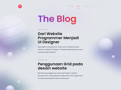My Personal Website - Blog Launched 🚀 3d article blog bold clean details homepage landing page minimalist typography website
