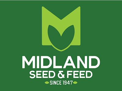 Midland Seed & Feed Logo art branding design graphic design icon illustration illustrator logo typography vector