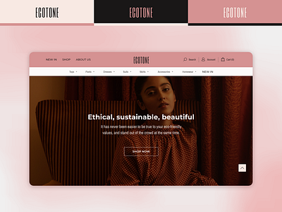 Ecotone: Fashion Shop Case Study branding graphic design interaction design mobile ui responsive design ui ux webdesign