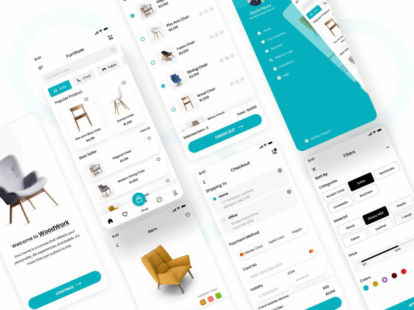 Furniture Shop App app design chair colorful design ecommerce ecommerce app ecommerce shop furniture furniture design furniture store furniture website minimal popular popular design shopping shopping app shopping cart sofa ui ui design