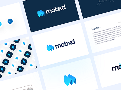 Logo Design: Mobxd bluelogo gradient logo logo logo design logodesign logos logotype m logo m logo design mlogo mo logo mobile logo mobilelogo mologo symmetrical symmetrical logo symmetricallogo texture typography w logo