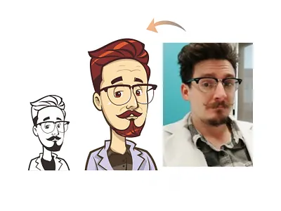 Portrait to vector caricature cartoon comic design drawing fiverr illustration marvel portrait to vector vector art