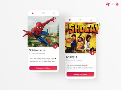 Movies x Dating app concept blur bookmyshow design movie app movies ticket app ui ui design