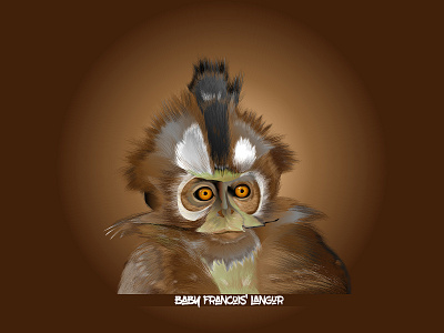 baby Francois' langur design estetic ilustrator