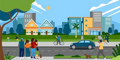 Affordable housing in the States adobe illustrator adobe photoshop america american amsterdam car design dog editorial families illustration neighborhood washington washington post wp brand studio