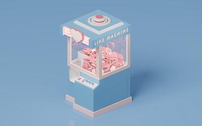 Like machine 3d 3d art 3d artist 3d illustrator blender blender 3d c4d design digital art illustration illustrator isometric isometric art render