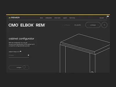 Remer: Configurator animation cabinet configurator constructor design layout typography ux web website