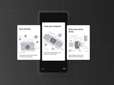 Afilmapp - Tutorial slider mobile app mobile app design mobile design onboarding onboarding illustration onboarding screens onboarding ui slider tutorial ui ui design