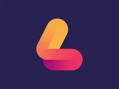 L mark geometry gradient icon identity illustration l letter line logo logotype mark minimal minimalism