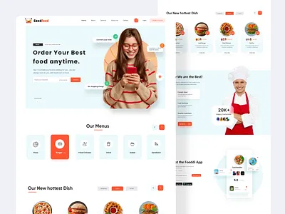 Food Web UI Exploration burger designer ecommerce fastfood website food app food delivery food design food website good food landing page pizza popular shot restaurant app restaurant website resturant tazrin trendy uiux web design website