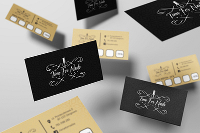 Time For Nails business card branding business card design design