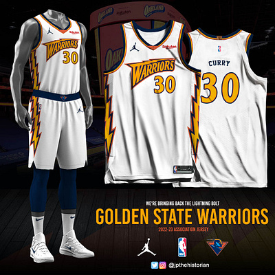 Golden State Warriors - Association - Lightning Bolt basketball jersey jersey design