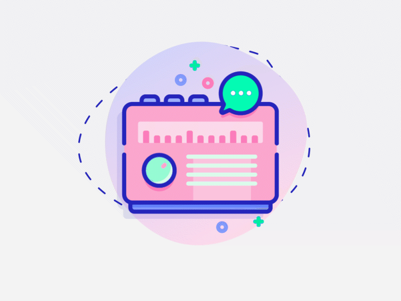 radio animation icon illustration анимация