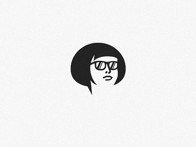 Nina, smart girl icon branding face girl glass inspiration minimalism negativespace silhouette smart vector