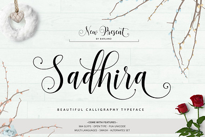 Sadhira Script calligraphy elegant fancy fontscript lettering moderncalligraphy typography