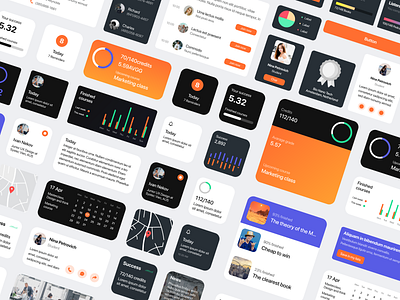 Monterey UI Kit Elements graphs ios iphone mobile app mobile design mobile ui study app ui ui ux ui design ui designs ui element ui elements ui kit ui kits ui ux uidesign uiux user interface widgets