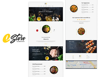 BlackRest Restaurant (Landing Page) design ui ux web