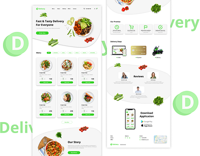 Delivery (Landing Page) design ui ux web